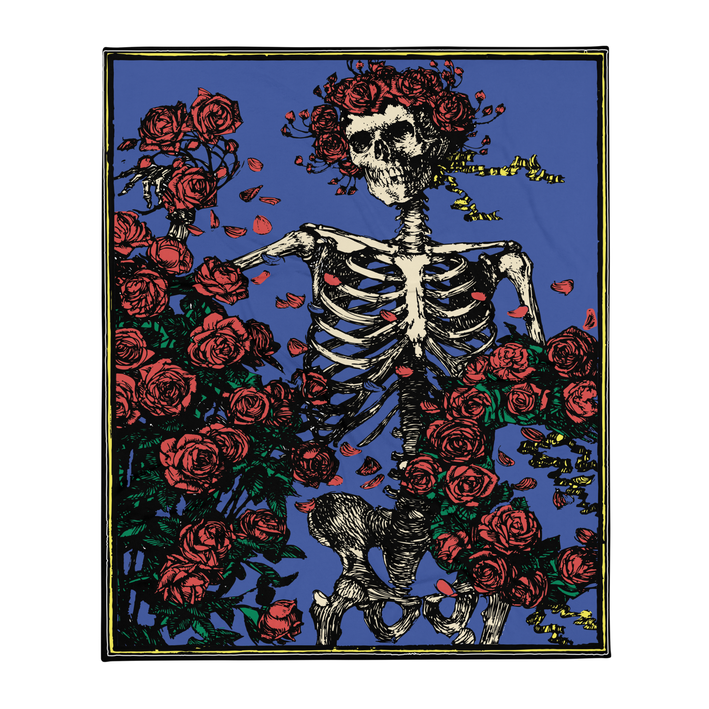 Skull & Roses Throw Blanket
