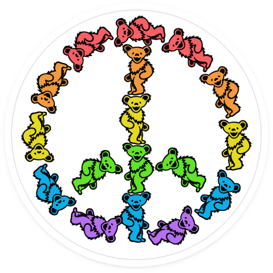 Dancing Bears Peace Sticker