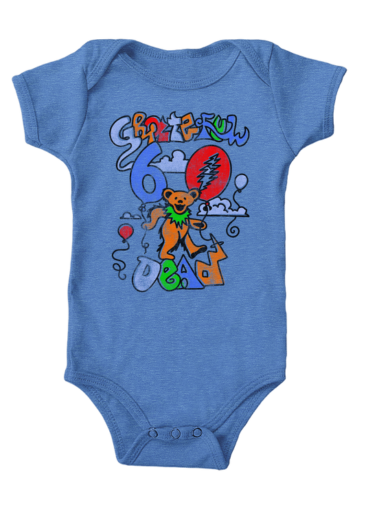 60th Balloon Baby Onesie