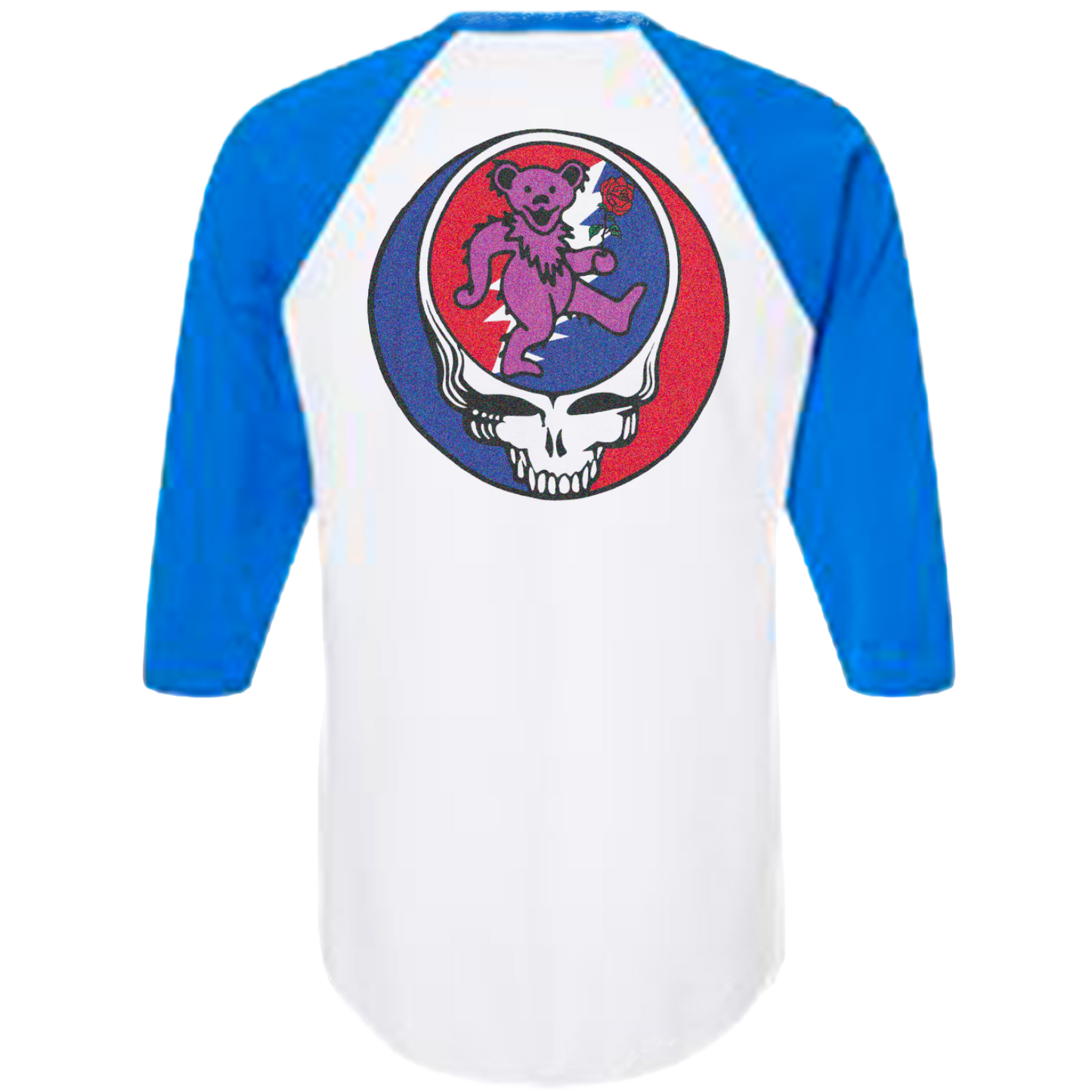 Purple Bear with Rose Baseball Tee