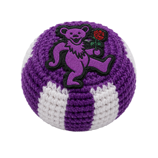 Purple Bear with Rose Hacky Sack