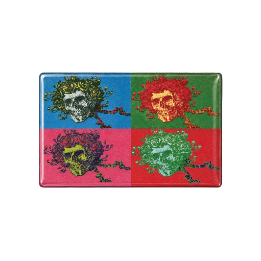 Skull & Roses Pop Art Magnet