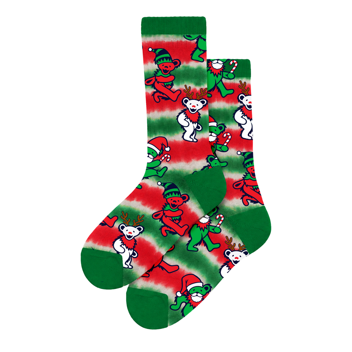 Holiday Bears Custom Tie-Dye Socks