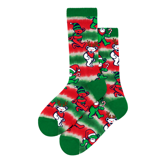Holiday Bears Custom Tie-Dye Socks