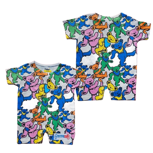 Daphyl's Grateful Dead Swirling Bears Romper