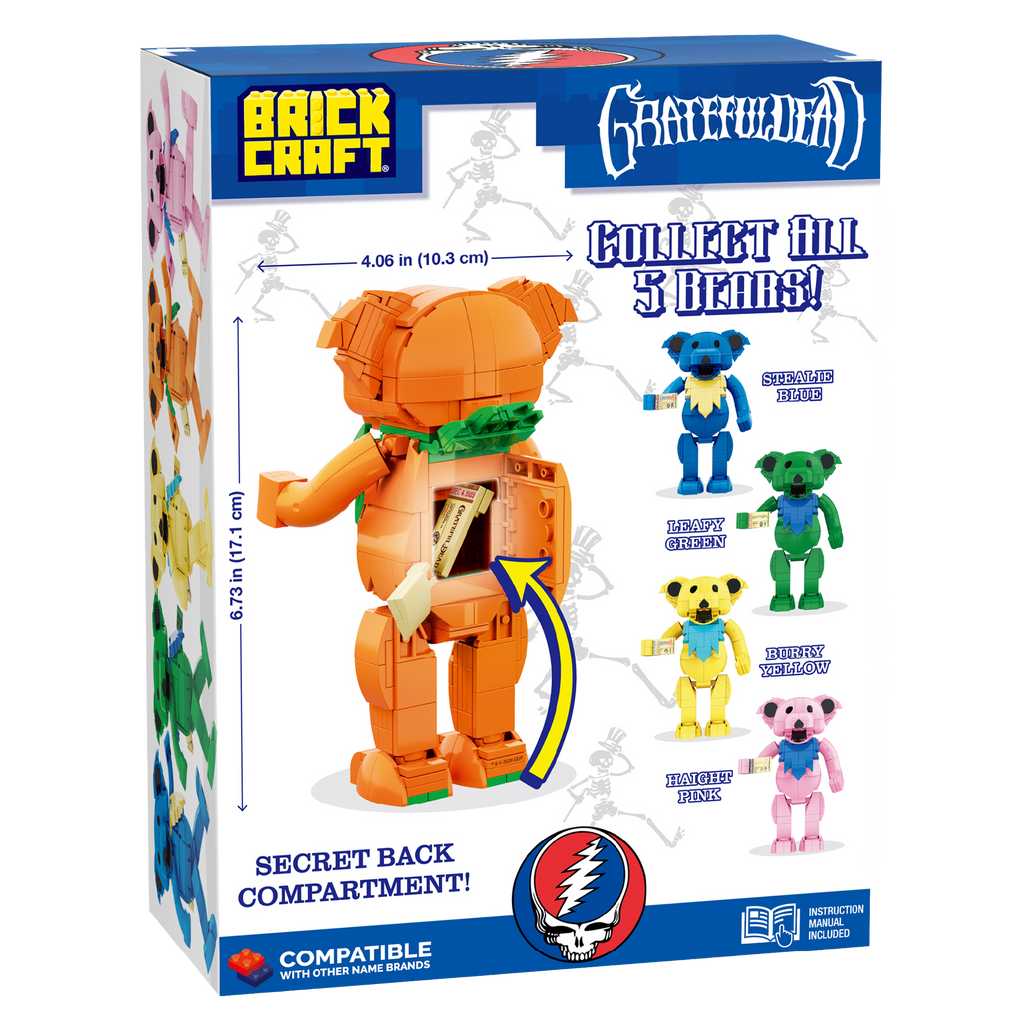 Brickcraft Ashbury Orange Dancing Bear – Grateful Dead