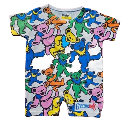 Daphyl's Grateful Dead Swirling Bears Romper