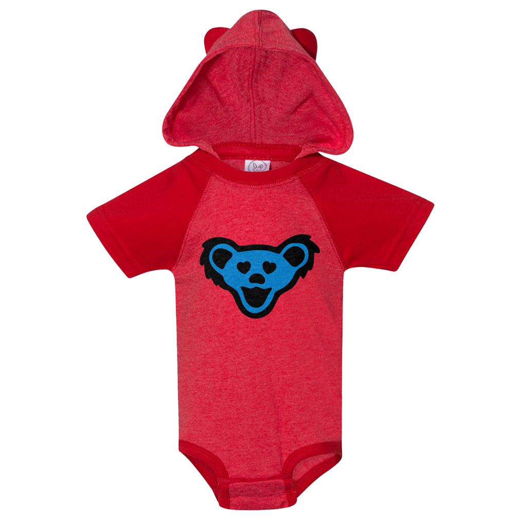 Red Bear Ear Baby Onesie