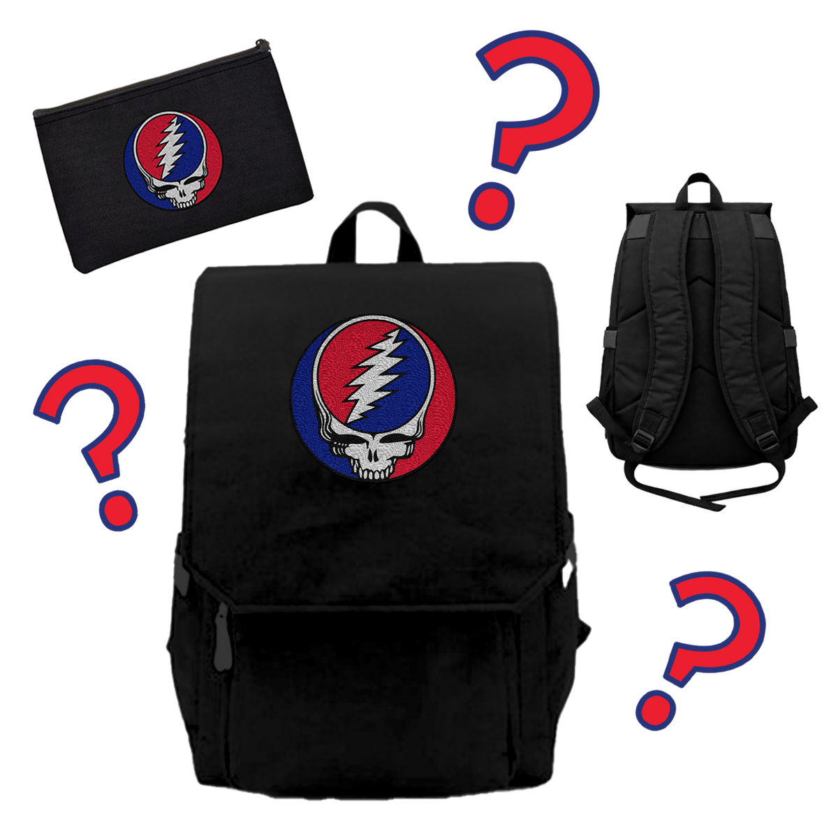 Steal Your Face Backpack Classic SYF Backpack with Matching Zipper Pouch – Grateful Dead main image 3