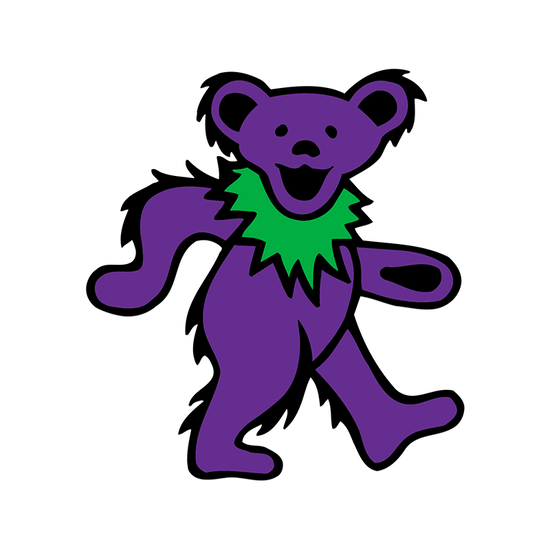 Purple Dancing Bear Sticker