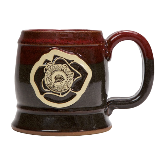 American Beauty Sunset Barrel Pottery Mug American Beauty Sunset Barrel Pottery Mug