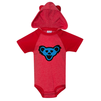 Red Bear Ear Baby Onesie