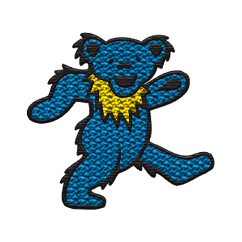 Dancing Bears Chenille Patch (Blue)
