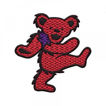 Dancing Bear Chenille Patch (Red)
