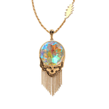 Steal Your Prism Gold Necklace With Fringe