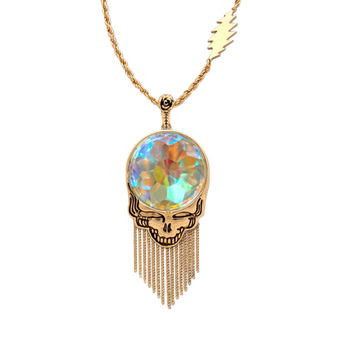 Steal Your Prism Gold Necklace With Fringe