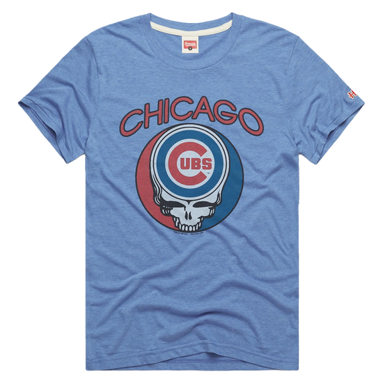 Chicago Cubs T-Shirt from Homage. | Grey | Vintage Apparel from Homage.