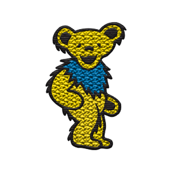 Dancing Bear Chenille Patch (Yellow)