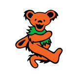 Orange Dancing Bear Sticker
